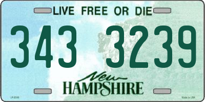 NH license plate 3433239