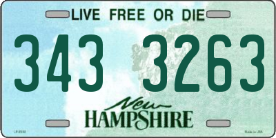 NH license plate 3433263