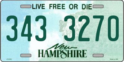 NH license plate 3433270