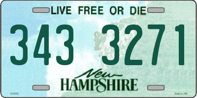 NH license plate 3433271
