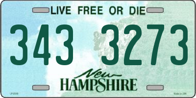 NH license plate 3433273