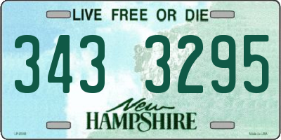 NH license plate 3433295