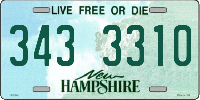 NH license plate 3433310