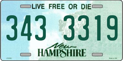 NH license plate 3433319