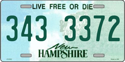 NH license plate 3433372