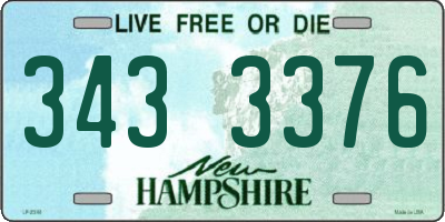NH license plate 3433376