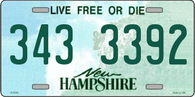 NH license plate 3433392
