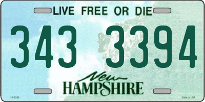 NH license plate 3433394