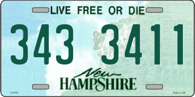 NH license plate 3433411