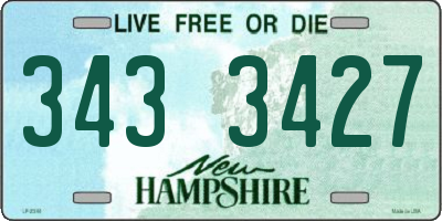 NH license plate 3433427
