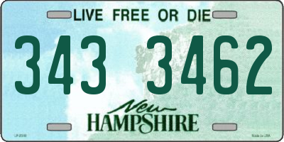 NH license plate 3433462