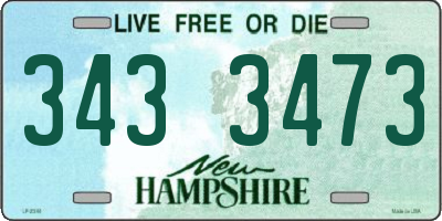 NH license plate 3433473