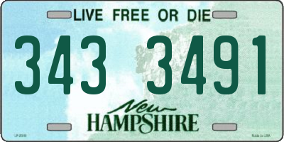 NH license plate 3433491