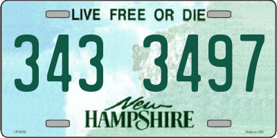 NH license plate 3433497