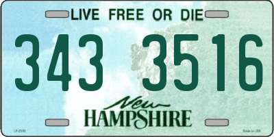 NH license plate 3433516
