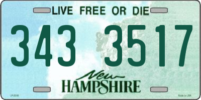 NH license plate 3433517