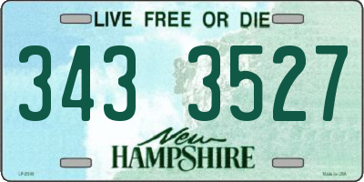 NH license plate 3433527