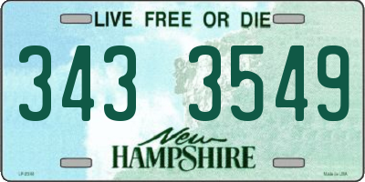 NH license plate 3433549