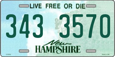 NH license plate 3433570