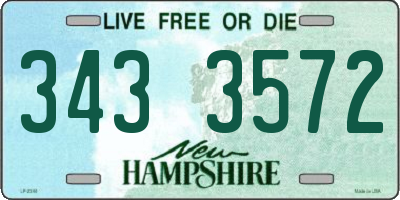 NH license plate 3433572