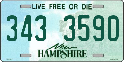NH license plate 3433590