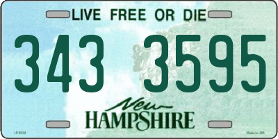 NH license plate 3433595