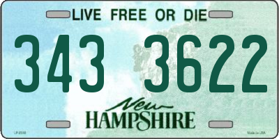 NH license plate 3433622