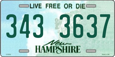 NH license plate 3433637