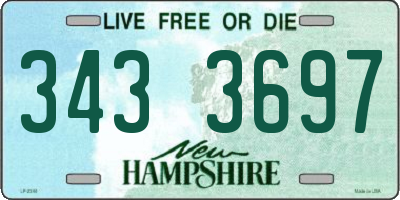 NH license plate 3433697