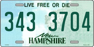 NH license plate 3433704