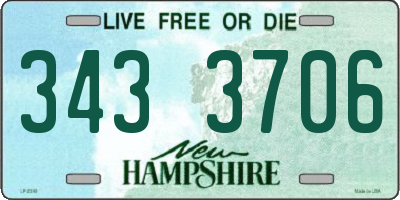 NH license plate 3433706