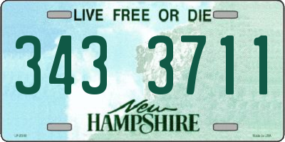 NH license plate 3433711