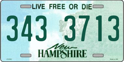 NH license plate 3433713