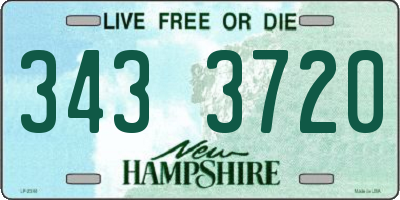 NH license plate 3433720