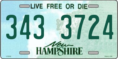 NH license plate 3433724