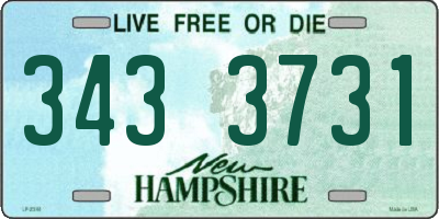 NH license plate 3433731