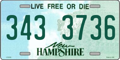 NH license plate 3433736