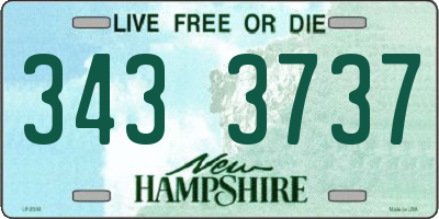 NH license plate 3433737
