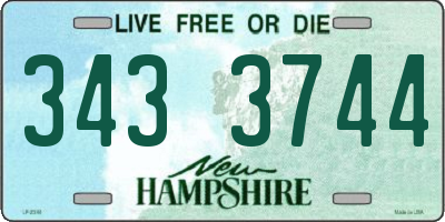 NH license plate 3433744