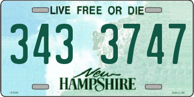NH license plate 3433747