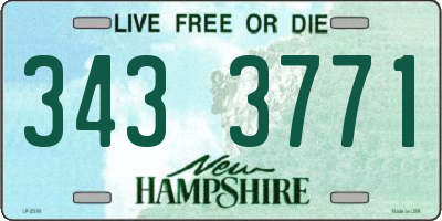 NH license plate 3433771