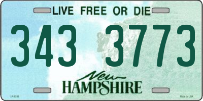 NH license plate 3433773