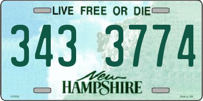 NH license plate 3433774