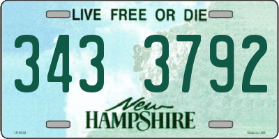 NH license plate 3433792