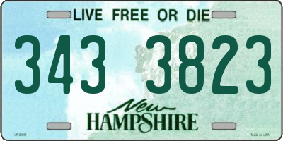 NH license plate 3433823
