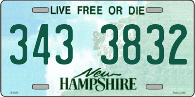 NH license plate 3433832