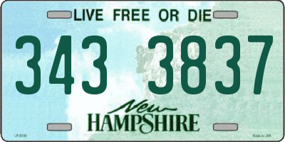 NH license plate 3433837