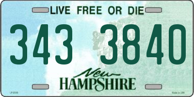 NH license plate 3433840