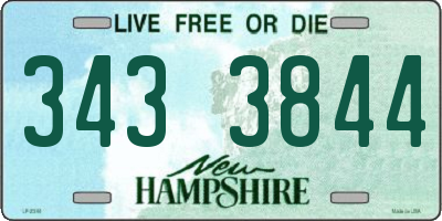 NH license plate 3433844