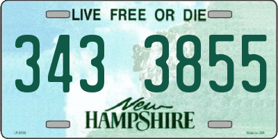 NH license plate 3433855